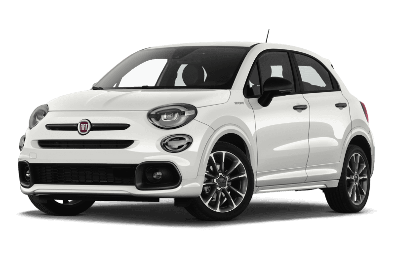 Fiat 500X bianca, vista tre quarti anteriore