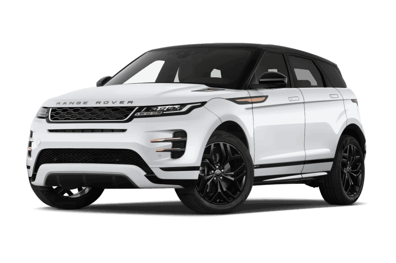 Range Rover Evoque grigia, vista laterale